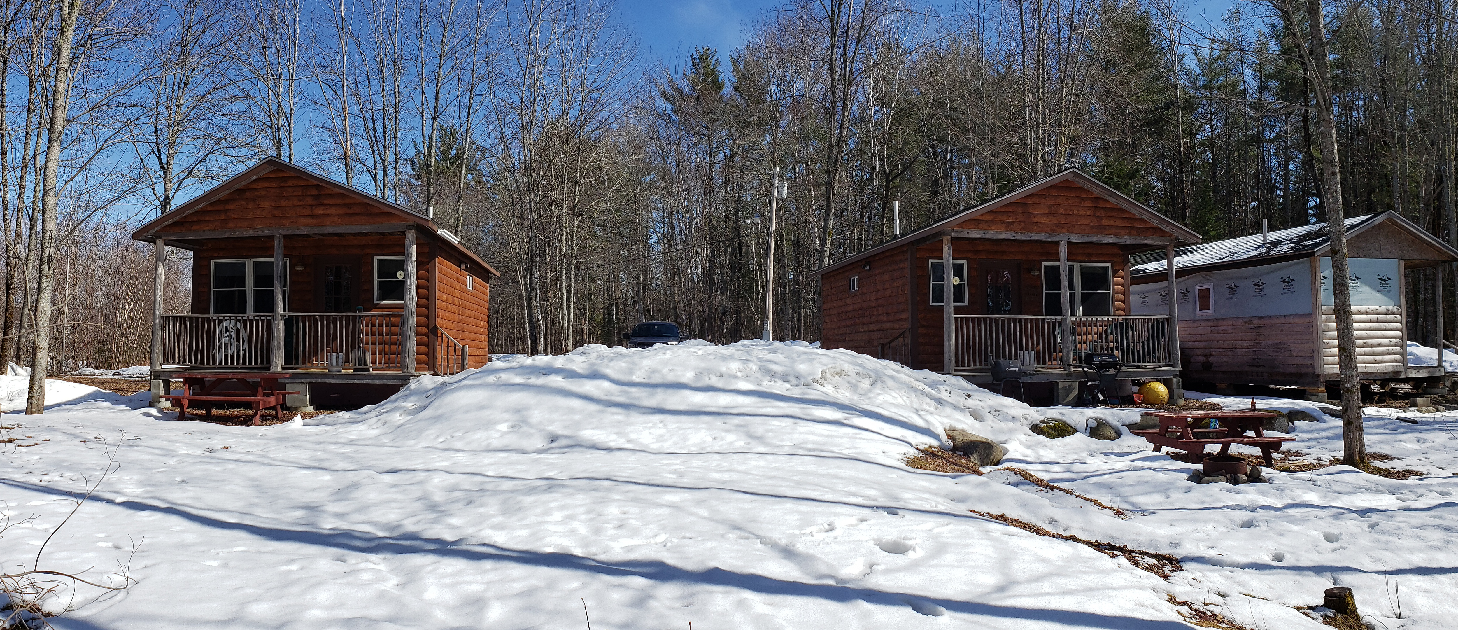 Cabins in the snow